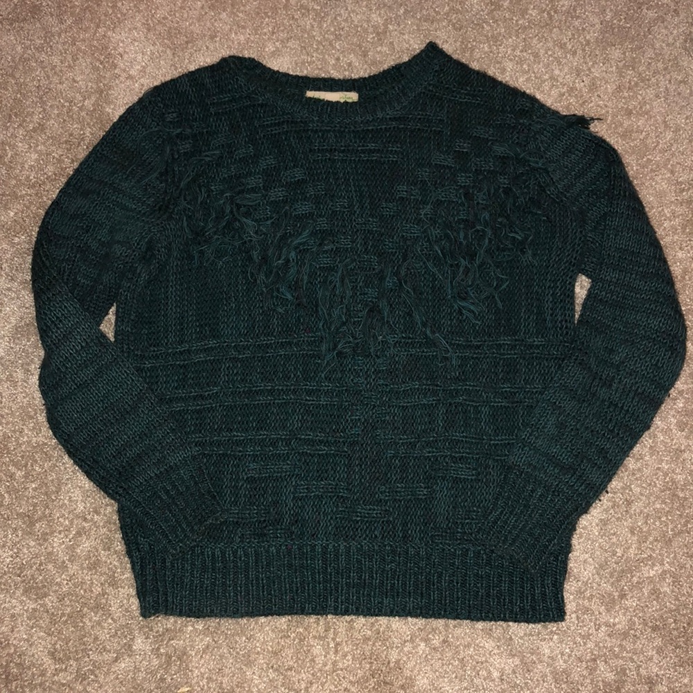 Fringe knit sweater